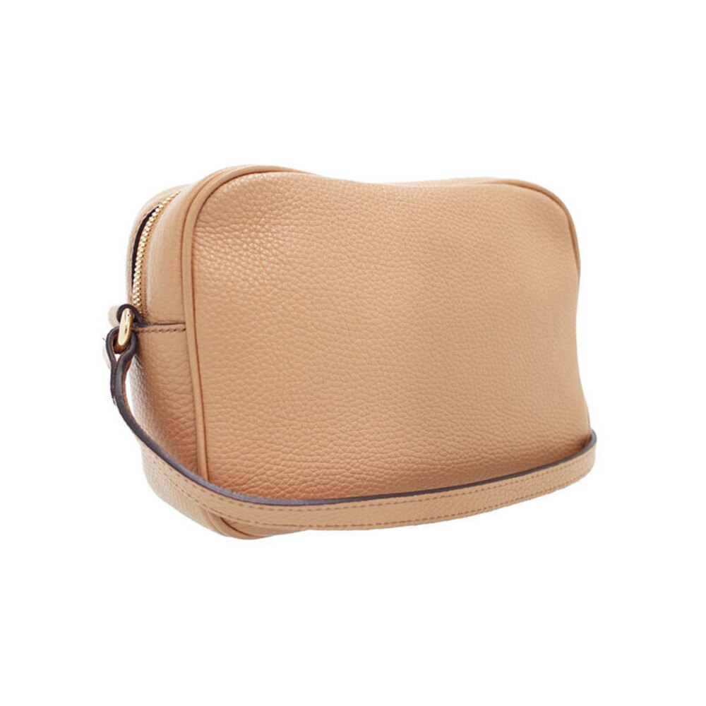 Gucci Interlocking GG Soho Tan Bag Pebbled Leather Crossbody Disco Tassel